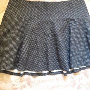 Black White Dot Pattern A-Line Plus Size 26 Skirt